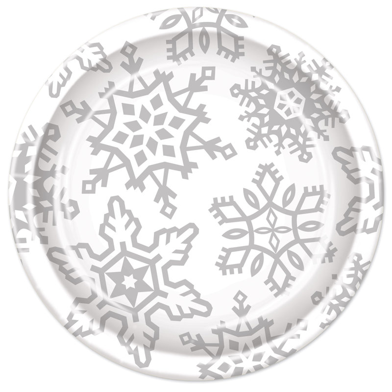 Assiettes de Noël flocon de neige