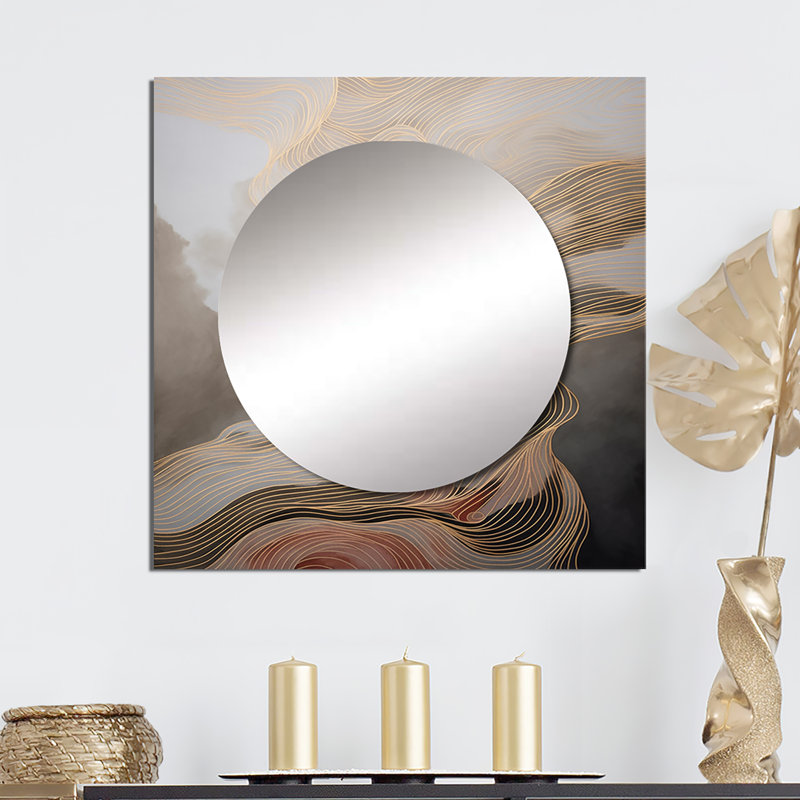 Ansleigh - Miroir carré pour art mural, 36 po x 36 po