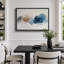 «Abstract Blot in Blue and Brown», reproduction d'art sur toile encadrée très grande-52435683-52435688