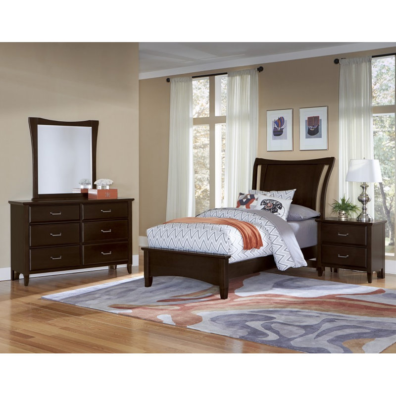 Ensemble de chambre à coucher personnalisable à profil bas Commentary
