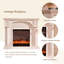 Foyer électrique 47,24 "en bois massif rétro blanc-118486510