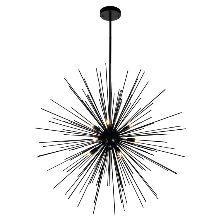 9 - Light Dimmable Sputnik Modern Linear Chandelier