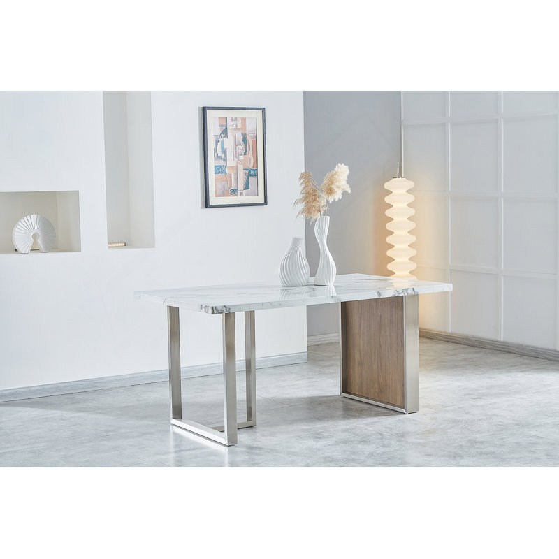 1 Piece Rectangular Dining Table without Chair