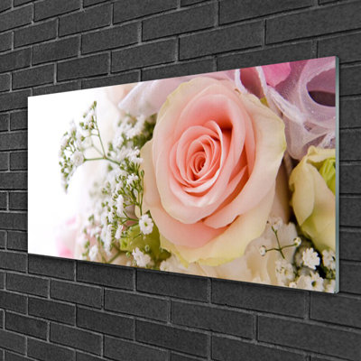 Floral Roses - No Frame Print on Glass