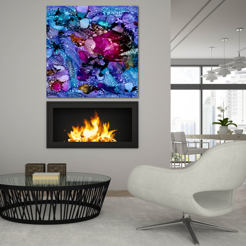 «Purple Outburst I» par Regina Moore, H 36 po x l 36 po x P 0,2 po