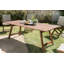 Rectangular Acacia Solid Wood Outdoor Dining Table - 220 cm W 90 cm D