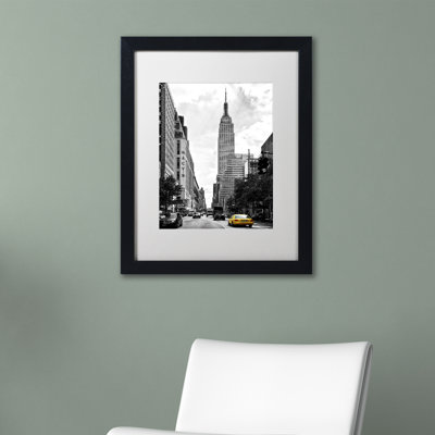 Framed Wall Art - Philippe Hugonnard ‘Living in New York’ Wall Decor with Matted Frame - Living Room, Kitchen, and Bathroom Art - 16x20