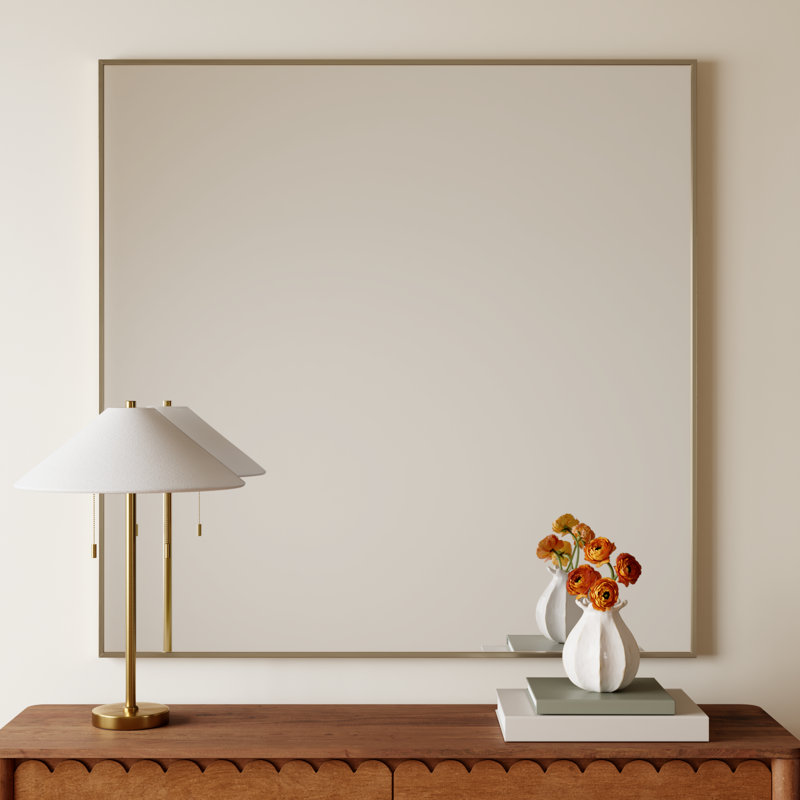 Miroir d'appoint Valparaiso, Laiton, 48 po x 48 po 