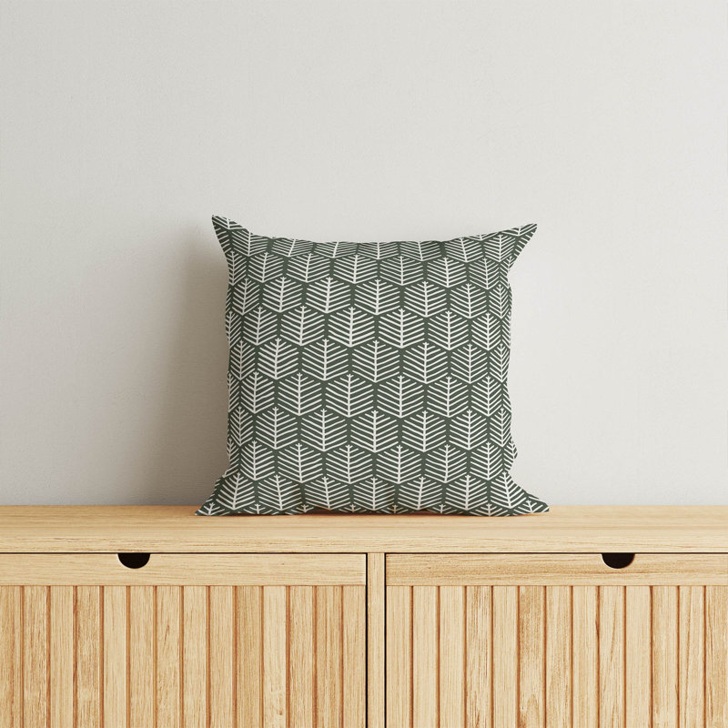 Coussin Stitch Patch, H 16 po x l 16 po, Chimichurri / vert