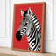 Zebra Portrait Modern - Wrapped Canvas-828708105-828708108
