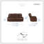 Canapé double inclinable traditionnel 87 po Delsia avec porte-gobelets rabattables au centre, prises, ports USB et garniture cloutée élégante-1334633512