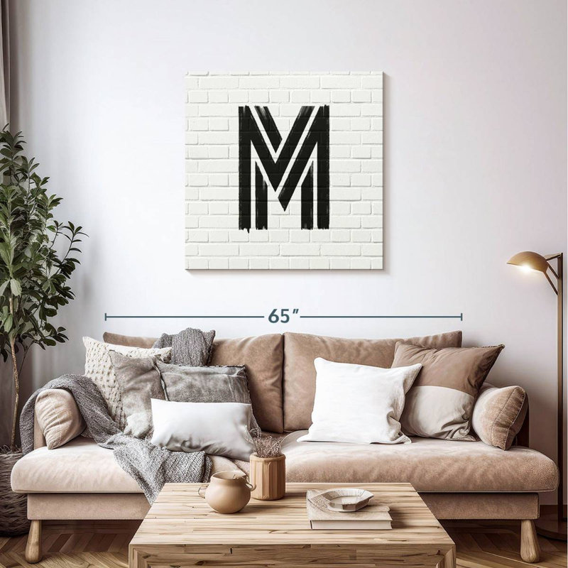 Brick M, 36" H x 36" W