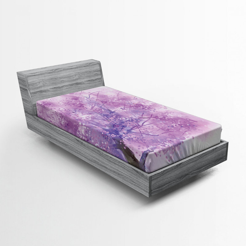 Drap-housse en microfibre Flower, Drap-housse simple TG