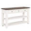 Console en bois de pin massif 48 po, table d'appoint moderne avec 3 tiroirs de rangement et 2 tablettes. Facile à assembler-1653633180