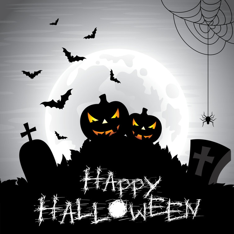 Banach Vector Illustration On A Halloween Theme - Wrapped Canvas Print