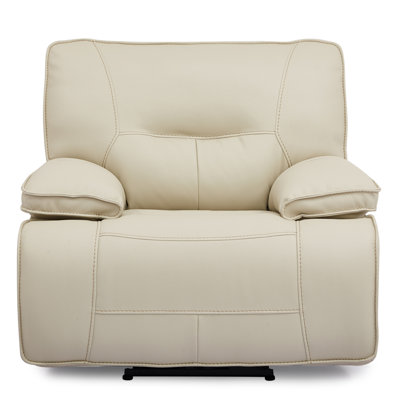 Pomona 42" Upholstered Power Recliner with Adjustable Headrest with Pillow Top Arms
