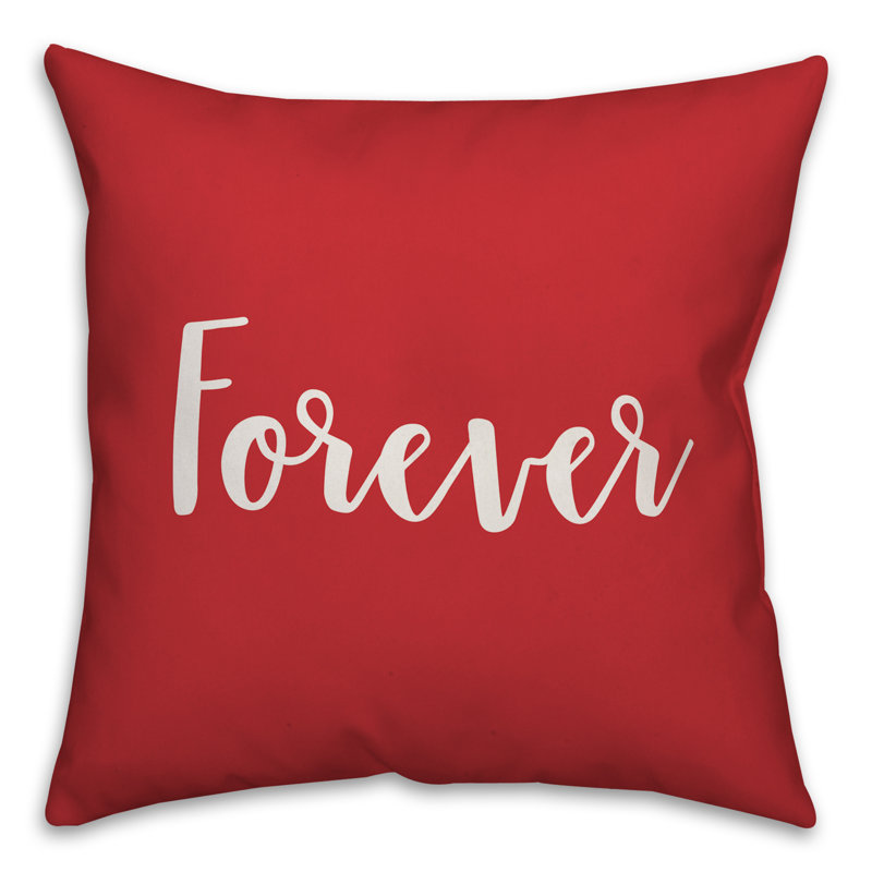  Coussin Forever, Rouge / blanc, Housse de coussin