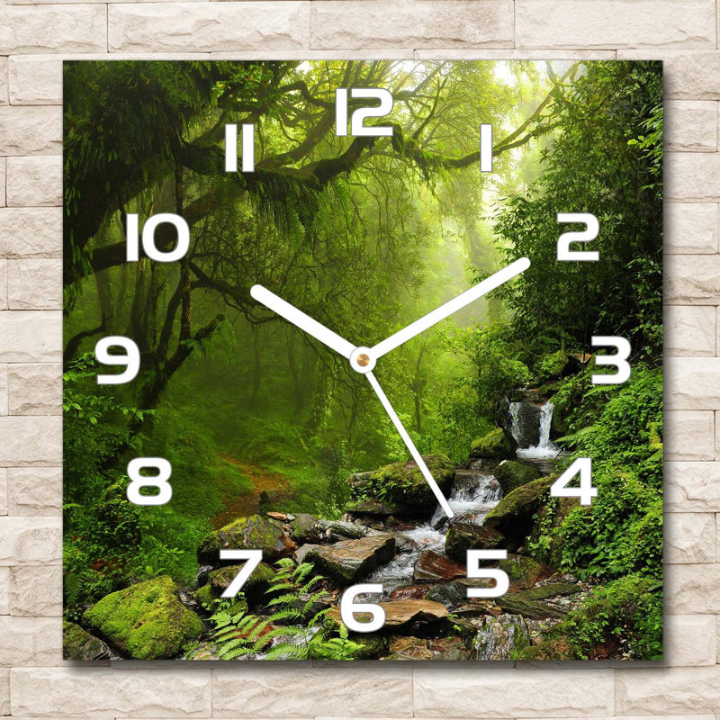 Jerrall Glass Wall Clock, White