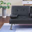 Canapé réglable en similicuir 1 pièce avec table pliante et porte-gobelets
