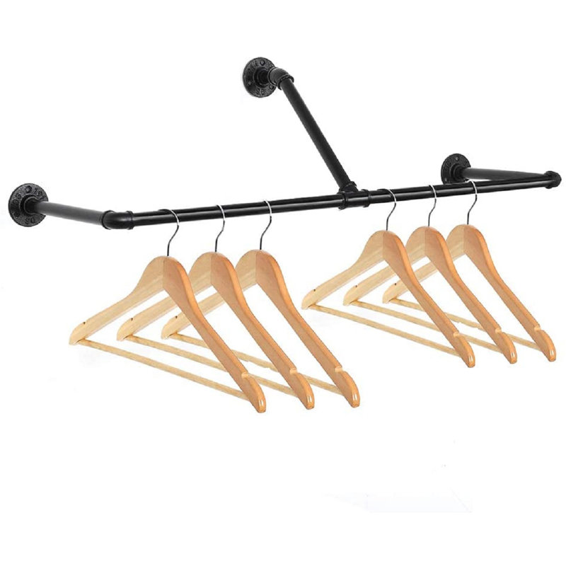 Froelich 32.68'' Metal Industrial Pipe Clothing Rack