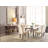 Bersum Rectangular Dining Table in White and Walnut