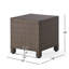 Table d'appoint, fabriquée en fer, l 18 po x P H, brun, aucune table d'assemblage requise, aspect minimaliste, utilisable instantanément,