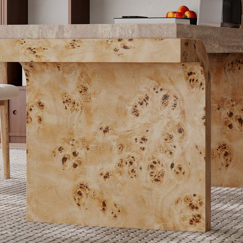 Creative Design Durable Rock Slab Rectangular Desk, 29.52" H x 62.99" W x 23.62" D