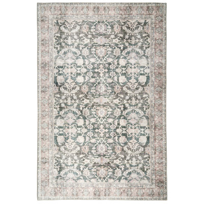  Machine Woven / Power Loomed Polyester Antique Floral Rug