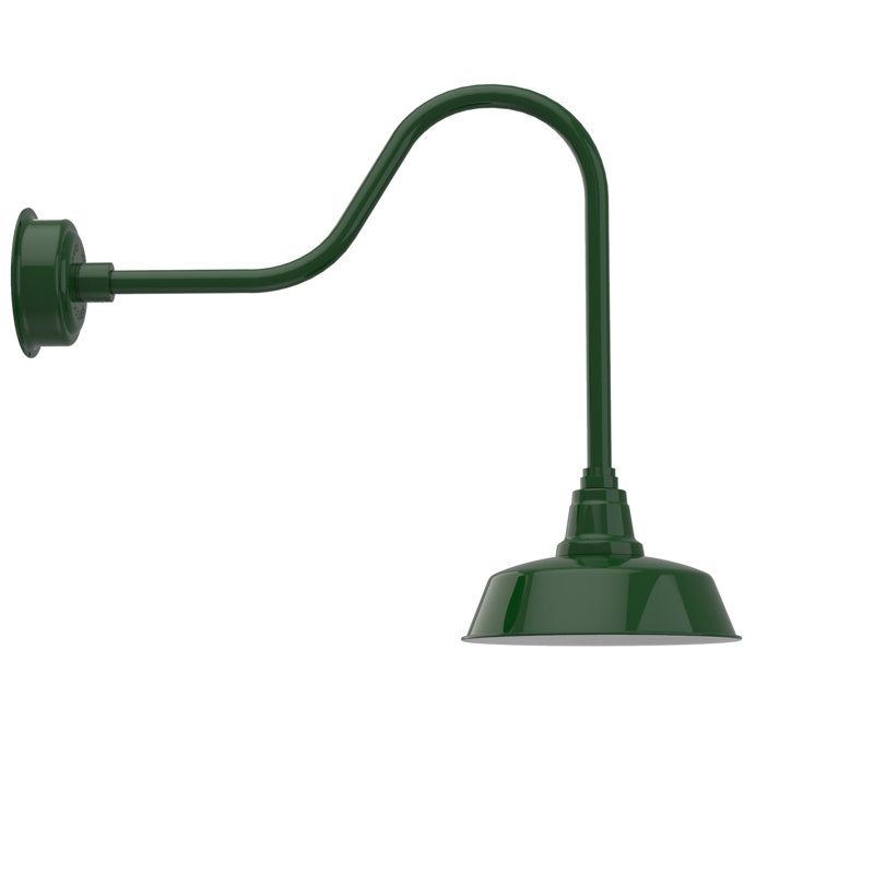 Luminaire de grange d'extérieur Vandervliet, Vert rétro, H 25,62 po x l 12 po x P 31 po