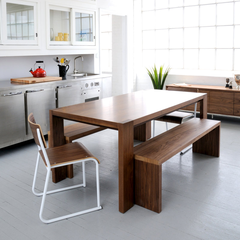 Plank Dining Bench, Walnut