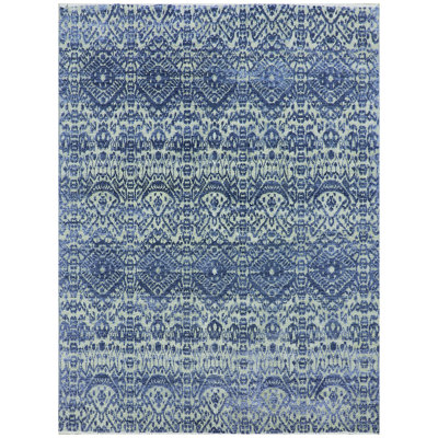 IKVLDC126SIBL Ikat Area Rug in Blue