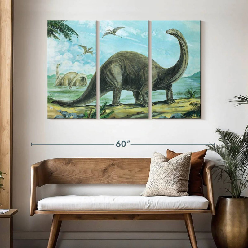 Brampt Brontosaurus Sauropod, 32" H x 50" W