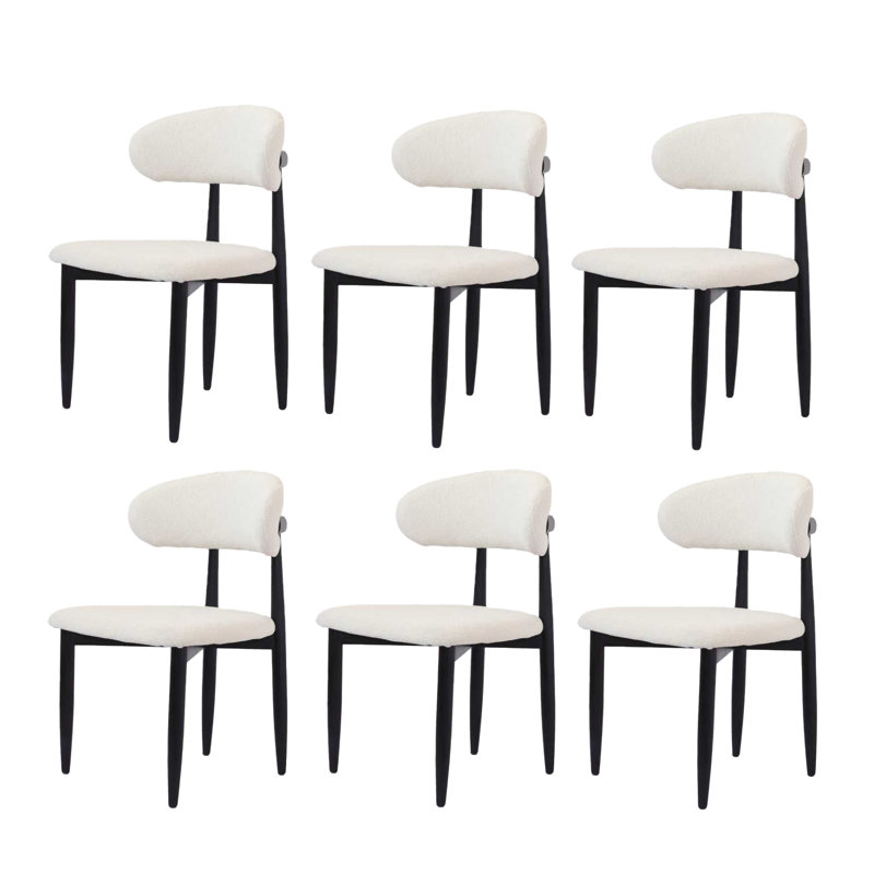 Chaise rembourrée Juvan, 6, Noir