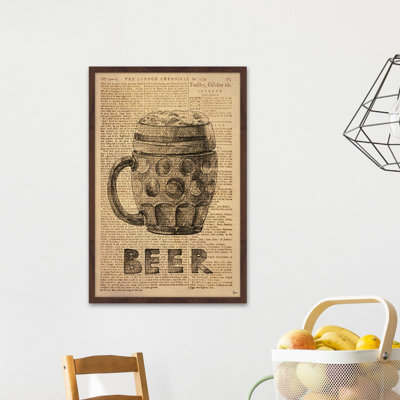 « bière stein », impression encadrée