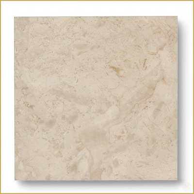 12x12" Crema Marfil Honed Marble Tile