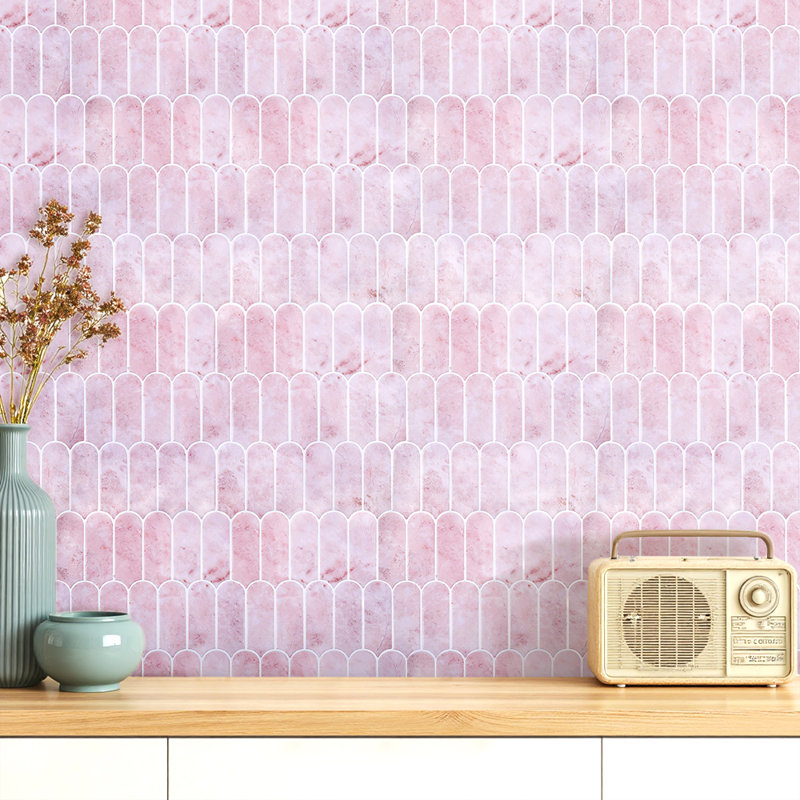 30.5 x 30.5 cm PET/PU Tile , Light Pink