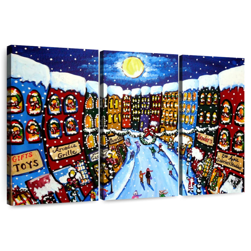 Sireci Winter Holiday Sireci Shoppers, 36" H x 57" W