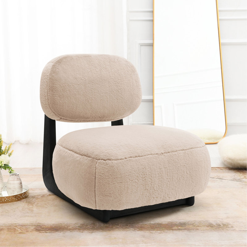 Fauteuil d'appoint rembourré Camel