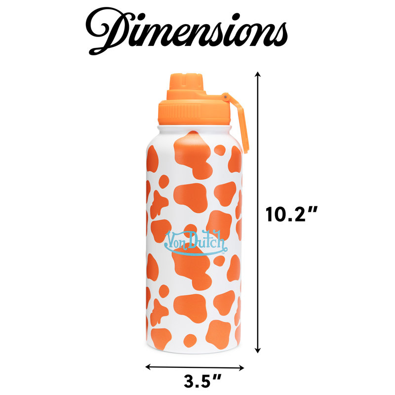 Bouteille en acier inoxydable à double paroi Von Dutch, Orange