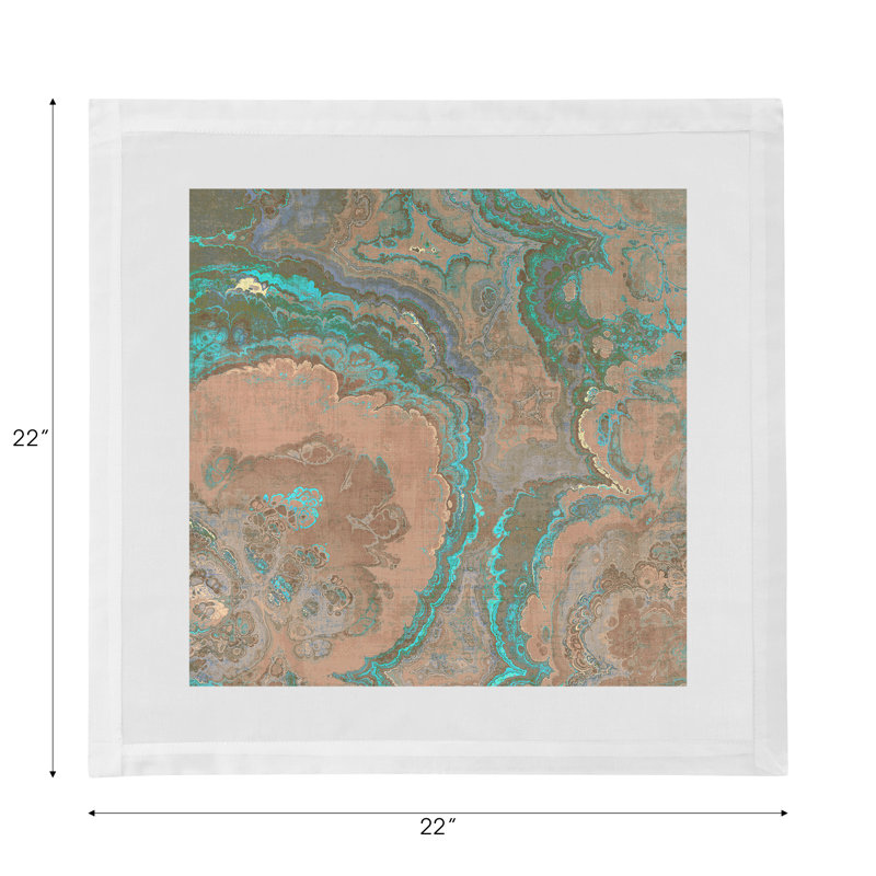 Agate Cotton Blend Square Napkins, Clay