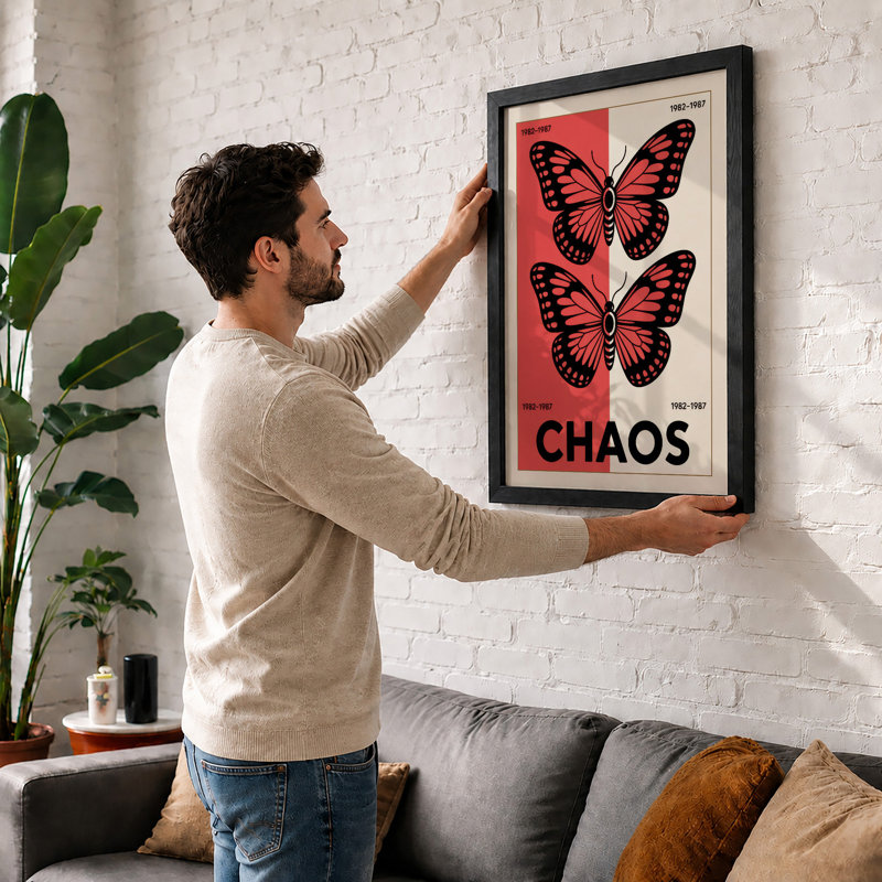 Chaos Butterflies Modern - Print, Unframed, A2 - 59.4 x 42.0 cm