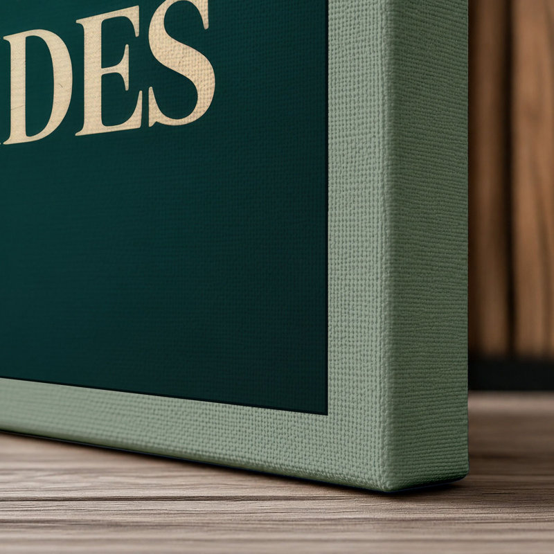 Home Is Where Love Resides Typography - Wrapped Canvas, 18x12 - 45.7 x 30.5 cm, Sage Border