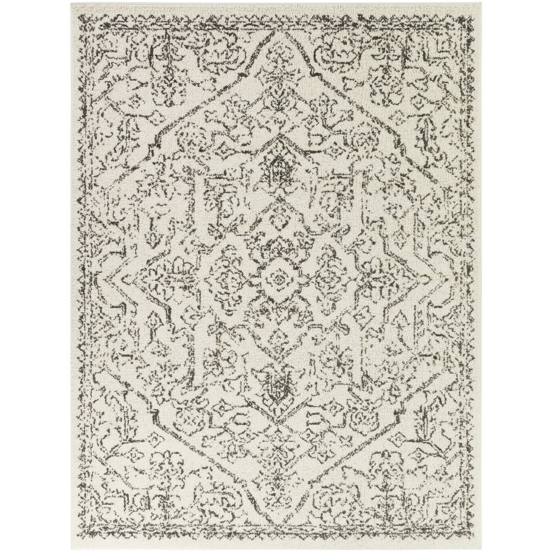 Elowen Cream Oriental Medallion Area Rug, Rectangle 7'10" x 10'