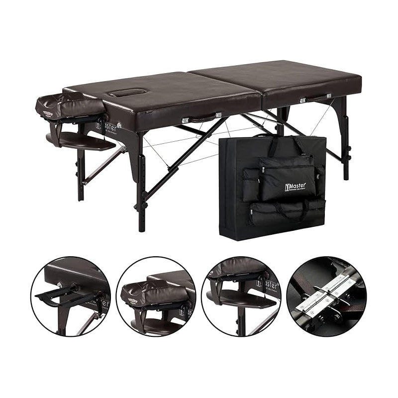 Wooden Portable Massage Tables Upholstered Bed with Mattress