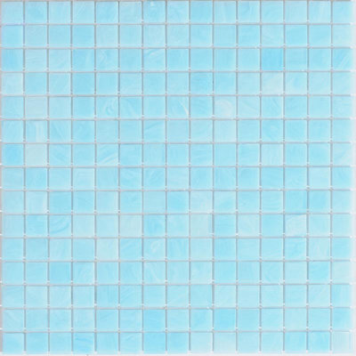 Celestial 12 in. x 12 in. Glossy Yale Blue Glass Mosaic Wall and Floor Tile (10 sq. ft./case) (10-pack)