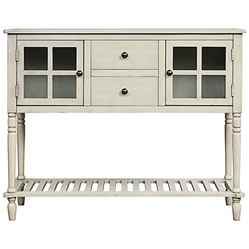 Sideboard Console Table Buffet Storage Cabinet, Antique Gray