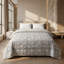 House of Avana Cream & Rose Pink Botanical Floral Jaipur Indian Hand Block Print Quilted Comforter-1890261339-1890261414