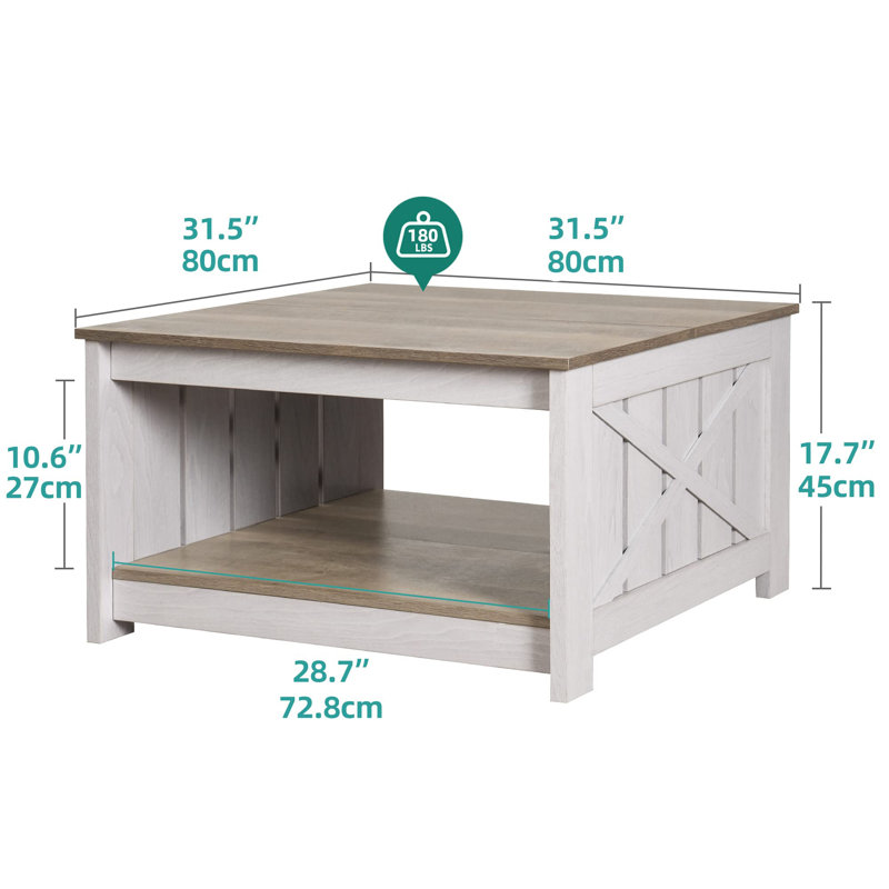 Canizales Coffee Table with Storage, Grey Wash