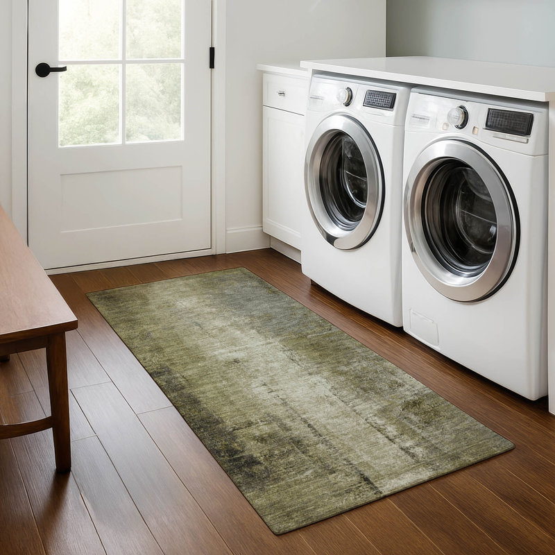 Premium Machine Washable Pinkston AMF1980 Abstract Rug, Runner 2'3" x 7'6"