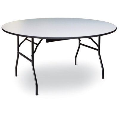 48" Round Grey Glace Laminate Table